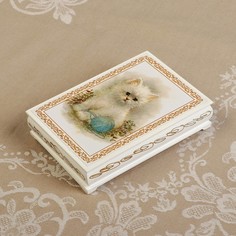 Шкатулка «Котёнок с клубком»,, 11х16см, Sima-Land 3696430