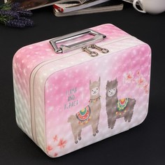 Шкатулка для косметики Лама и альпака 3D 11х18,5х24,5см Sima-Land 4571885