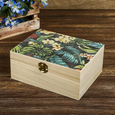 Шкатулка дерево Цветущие тропики 9х20,8х15,7 см Sima-Land 3742977