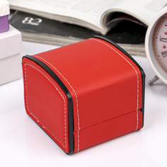 Шкатулка под часы кожзам 1 отделение Красная 9х10х10 см Sima-Land 2585656
