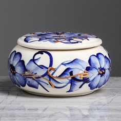 Шкатулка Круглая Гжель Мика