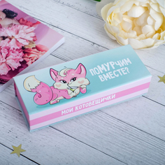 Шкатулка - пенал Помурчим вместе, 16 х 6 х 4 см Sima-Land 4573741