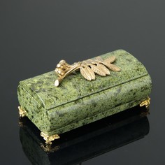Шкатулка Рябинка, со съемной крышкой, 14,5х7,5х8 см, змеевик Sima-Land 4204320