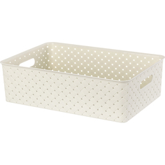 Корзинка с крышкой "Береста" 7,5л. (слон. кость) Violet