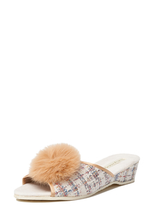 Домашние тапочки женские Smile of Milady DW-O-3-432-11 бежевые 41 RU