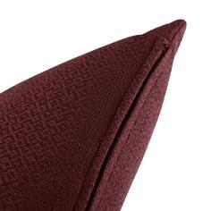 Подушка декоративная из хлопка фактурного плетения бордовый Essential, 45х45 см Tkano