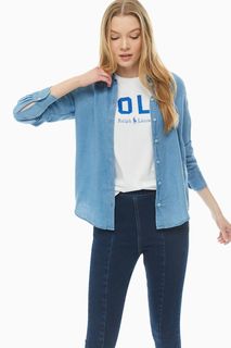 Рубашка женская Marc O’Polo 110942009/C41 синяя 34 EU