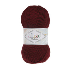 Пряжа для вязания Alize My Baby, цвет: 057 бордовый, 150 м, 50 г (5 мотков) 5 шт.