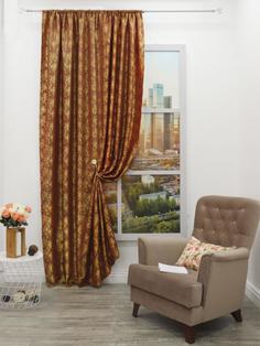 Штора Amore Mio, 145x270 см, красный, цветы