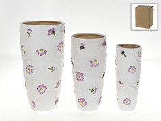 Набор декоративных ваз Gloria Garden, Зимний цветок, 3 предмета