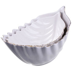 Набор блюд сервировочных LORAINE, 2 предмета, листок