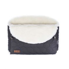 Муфта меховая для коляски Nuovita Polare Bianco пепельный