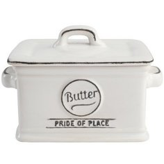 T&G Масленка Pride of Place Cool White, 13.5x9.7x10 см, белая 18078 TG
