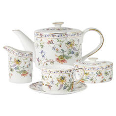 Anna Lafarg Чайный сервиз Флора, 15 пр, белый AL-1557-ZS-15-P4