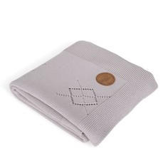 Плед вязаный Ceba Baby Diamonds grey, 90х90