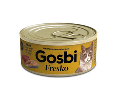 GOSBI FRESKO 70г. Корм влажный для кошек ТУНЕЦ / ЛОСОСЬ