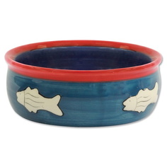 миска керамическая с рыбками 12,5*5 см Magic Cat