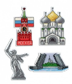Набор для вышивания крестом на пластиковой канве Жар-Птица "Россия. Магниты", арт. Р-308