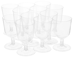 Набор одноразовых бокалов для вина duni, цвет: прозрачный, 130 мл, 12 шт