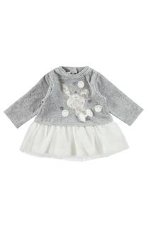 Платье iDO для девочек, цв. серый, р-р 62