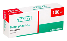 Метопролол-Тева таблетки 100 мг №30 Teva