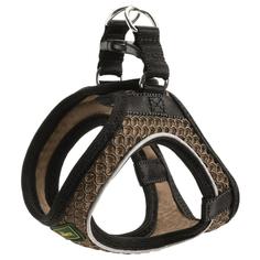 Шлейка для собак HUNTER Hilo Comfort, сетчатый текстиль, коричневая, грудь 40-46см