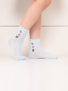 Носки Hobby Line 126 детские бабочка на цветочке, 14-16