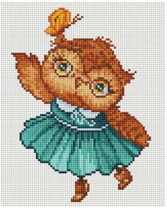 Мозаичная картина "Совушка с бабочкой", 20x25 см Белоснежка