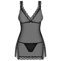 Роскошная полупрозрачная сорочка с разрезами по бокам Obsessive