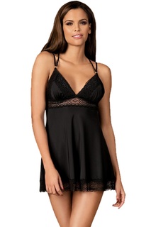 Соблазнительная коротенькая сорочка Lolitte с перекрещенными бретелями Obsessive