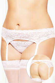 Трусы и пояс для чулок белые-XL белый XL Soft Line