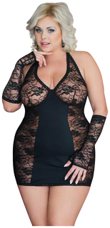 Комбинация и перчатки SoftLine Collection Andrea, черный, XL