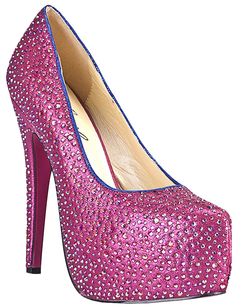Туфли Hustler Shoes Crystal Pink в кристаллах на шпильке р.35