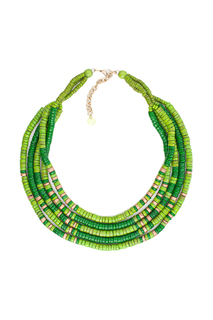 Колье женское Selena 10109211 зеленое