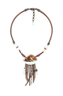 Колье женское Nature Bijoux NB20.1-15-41181 розовое/голубое/коричневое