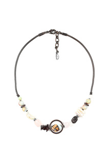 Колье женское Nature Bijoux NB20.1-15-41182 розовое/голубое/серебристое