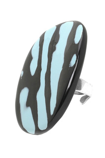 Кольцо женское Nature Bijoux NB20.1-19-23672 голубое/черное