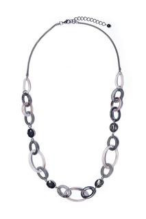 Колье женское Moon Paris ML-20.01-044 серое/бежевое