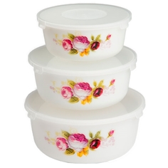 Набор салатников TEROPAL 0003К/33-SK Красный пион из 3 предметов