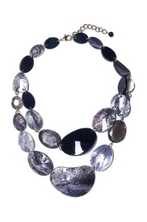 Колье женское Moon Paris ML-20.01-041 серое/фиолетовое