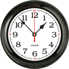 Часы настенные Vigor Д-24 Классика белая в черном