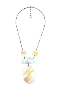 Колье женское Nature Bijoux NB20.1-15-41141 белое/голубое/желтое