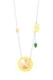 Колье женское Nature Bijoux NB20.1-15-41131 желтое/зеленое/серебристое