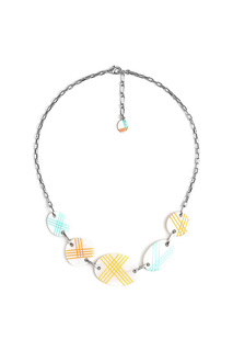 Колье женское Nature Bijoux NB20.1-15-41143 белое/голубое/желтое