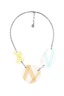 Колье женское Nature Bijoux NB20.1-15-41142 белое/голубое/желтое