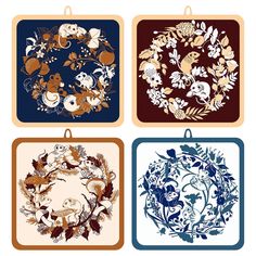 Прихватка Мышки в узоре, 16х16см МультиДом