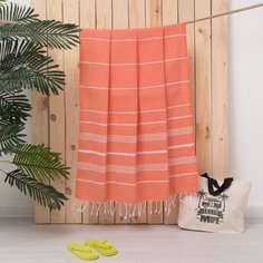 Полотенце пляжное пештемаль 100х180 см, цв коралл, 280 г/м2,хлопок 100% Fiesta Crafts