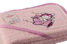 Полотенце-конверт Karna Bambino Samalot Розовый, 90x90