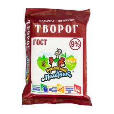 Творог кубанский молочник бзмж жир. 9 % 180 г ф/пак # ск ленинградский россия