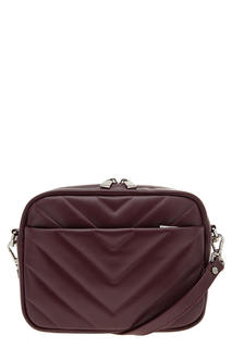 Бордовая стеганая сумка из гладкой кожи, б/р 457 Afina